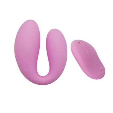 Imagem de Vibrador Para Casal U Sem Fio Brinquedo Íntimo com Controle Remoto 10 Vibrações 6250