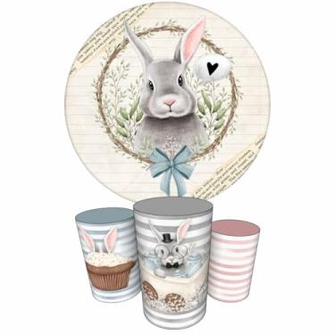 Imagem de Trio Capas Cilindro + Painel Sublimado 1,50m Páscoa (K1PSC001)