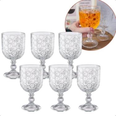 Imagem de Conjunto 6 Taças de Vidro Transparente Be Happy 350ml Vinho Água