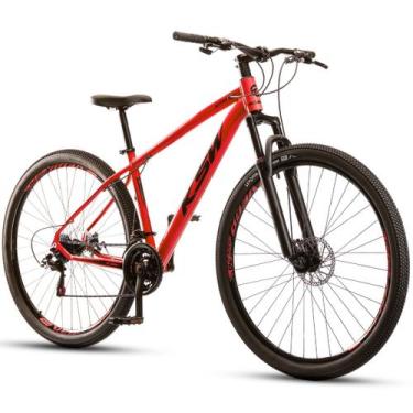 Imagem de Bicicleta Aro 29 Ksw 21 Velocidades Alumínio Xlt 100 Mtb, Vermelho fer