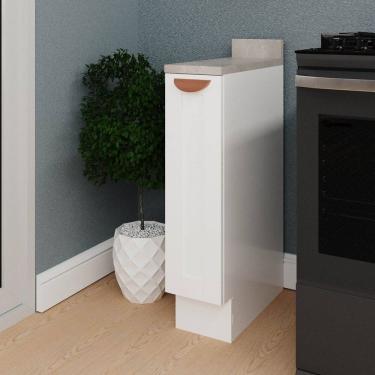 Imagem de Balcão Porta Tempero 20cm com Tampo Arizona Cabecasa Madeiramadeira Branco