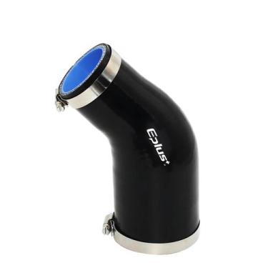 Imagem de Mangueira De Silicone Preta, Conector De 45 Graus, Intercooler De Carr