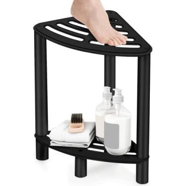 Imagem de Banco de banho VOTZAAQ em aço inoxidável preto fosco