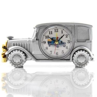 Imagem de Relógio De Mesa Customizado Calhambeque Old School Prata - Gici Decor