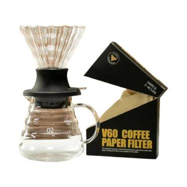 Imagem de Coador De Café De Vidro Ajustável Para Preparo Manual De Café Em Casa,