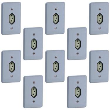 Imagem de Kit 10 Conjunto Tomada 2p+t 20a 250v Silentoque 4x2 Pial
