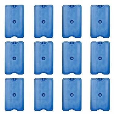 Imagem de Placa Gelo Gel Reutilizável 500Ml Kit 12 Unid 17,5X10X3,5Cm - Clio Gel