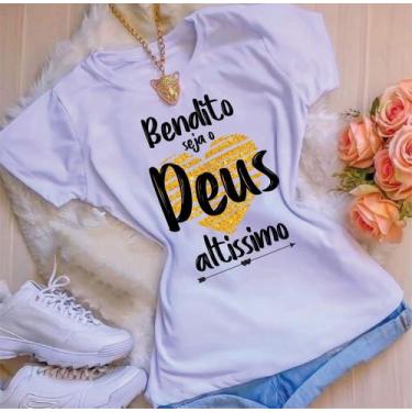 Imagem de Blusa T-shirt Camiseta Feminina Estampada -Gospel- Várias Estampas 15 