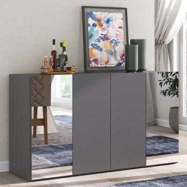 Imagem de Aparador Buffet Com Espelho Vegas Grafite - MULTIMOVEIS