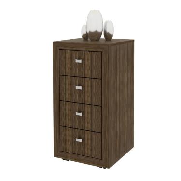 Imagem de Gaveteiro Com 4 Gavetas Multimóveis Vcr25035 Nogal Nogal