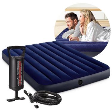 Imagem de Colchão Casal Inflável Resistente Com Bomba De Inflar Intex