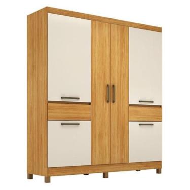 Imagem de Guarda Roupa Casal Mauá Cinamon Touch Off White  Demóbile - Demobile