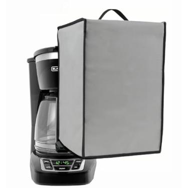 Imagem de Capa à prova de poeira para cafeteira, compatível com BLACK+DECKER CM1160/Keurig K-Supreme/K-Compact/Gevi máquina de café expresso GECME403LA-U/Mr. Coffee EM5000/cafeteira SS-10P1 etc. (cinza claro)