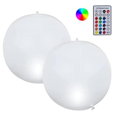 Imagem de 2PCS Luzes Flutuantes para Piscina com Painel Solar LED Controle Remoto de Luz Sensível Regulável Ajustável Timer 4 Níve