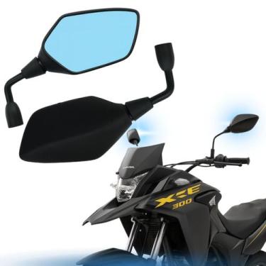Imagem de Retrovisor XRE Azul Lente 160 Fan 300 F800 Honda Titan BMW Bros 150 GV