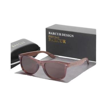 Imagem de Óculos de Sol Polarizados de Madeira Masculino - Proteção UV400 - Mode