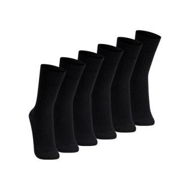 Imagem de Kit com 6 Pares de Meias Social Lupo 1795-004, Preto