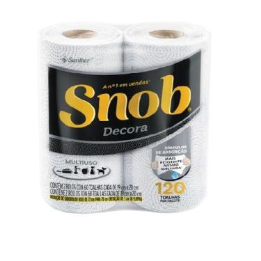 Imagem de Papel Toalha Snob Decorada Com 2 Rolos