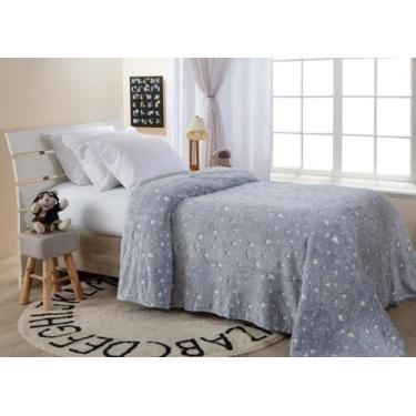 Imagem de Mantinha Cobertor Infantil Solteiro Brilha No Escuro Fluorescente Toqu