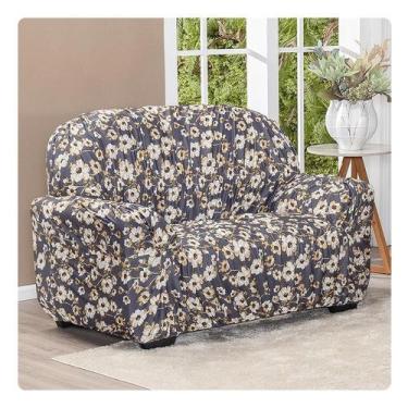 Imagem de Capa Avulsa Para Sofá Elasticada 2 Lugares Estampada - Shop CasaNobre,