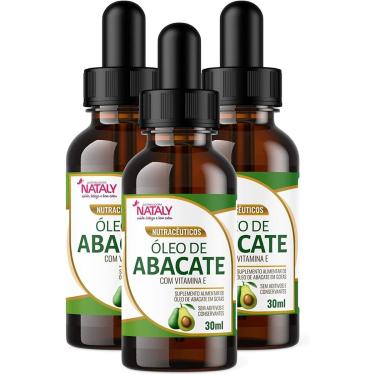 Imagem de Kit Com 3 - Óleo de Abacate Premium Com Vitamina E Extravirgem 30ml Nataly-Unissex