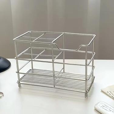 Imagem de 1 suporte de escova de dentes de aço inoxidável para banheiro, suporte de pasta de dente, organizador de acessórios de banheiro - branco, pequeno