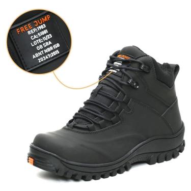 Imagem de Coturno Com C.A Masculino Adventure Esportes Couro Palmilha Gel Trilha Rapel Solado Tratorado-Masculino