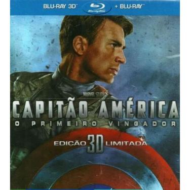 Imagem de Blu Ray Capitão América 3D + 2D Ed. Limitada Duplo Com Luva