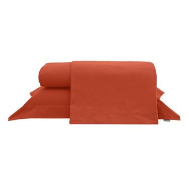 Imagem de Jogo de Lençol Colors Tangerina 200 Fios - Casal - Westwing, Laranja