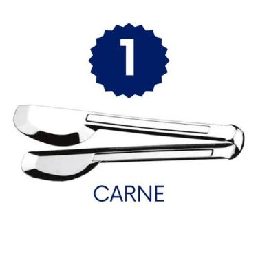 Imagem de Pegador de Massa Salada Carne 20cm Inox - SQ Só Qualidade, KIT1C