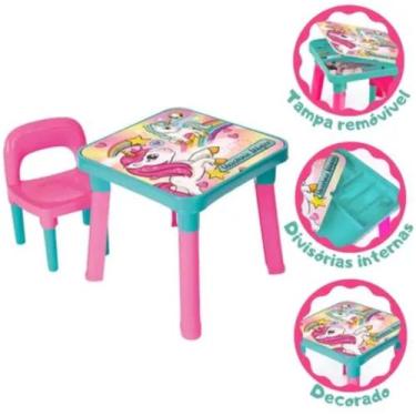 Imagem de Mesa Infantil Educativa Para Organizar E Estudar - GBG STORE