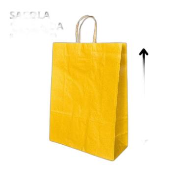 Imagem de 10 Sacola De Papel Kraft Presente Colorida 23,5X10X31,5Cm