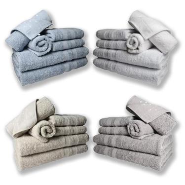 Imagem de Jogo De Toalhas 8 Banhos 8 Rostos 8 Grande Grossa