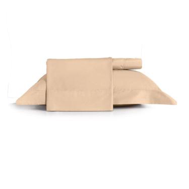 Imagem de Jogo De Cama Solteiro King 3 Peças Altenburg Algodão Lux 200 Fios Bege Caramelo