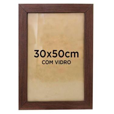 Imagem de Moldura Para Quadro Decorativo 30x50cm Foto Quebra-Cabeça com Vidro - 
