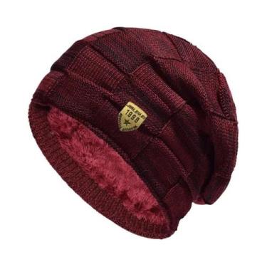 Imagem de Gorro De Inverno Unissex Tricotado Com Cachecol E Máscara - Boné Gorra