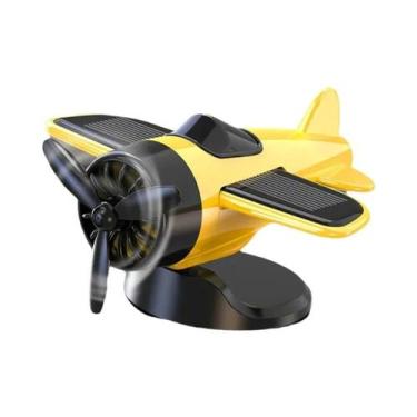 Imagem de Ornamento De Avião Rotativo Solar Para Painel De Carro 360 graus Decor