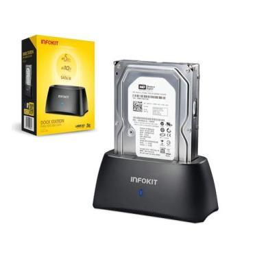 Imagem de Dock Station HD Sata 3.5" e 2.5"HHD ou SSD USB 3.0 - ECASE-Z320 - Info