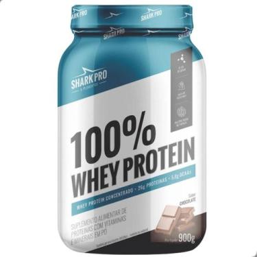 Imagem de 100% Whey Protein Concentrado 900g Shark Pro, Chocolate