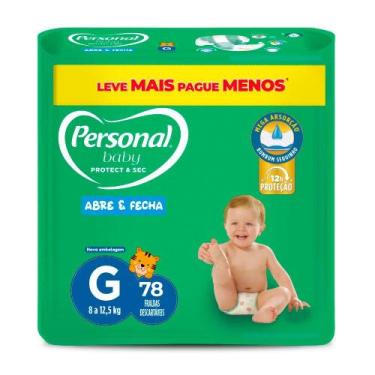 Imagem de Fralda Infantil Personal Baby Protect & Sec Tamanho G Com 78 Tiras