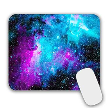 Imagem de Mousepad base de borracha antiderrapante para laptop computador PC Personality Desings Gaming Mouse Pad Mat 9,45 X 7,87 polegadas, Galaxy, 9.45 X 7.87 inch