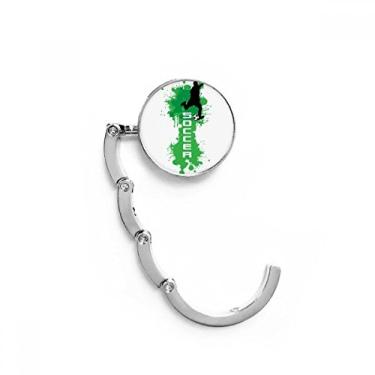 Imagem de Gancho de mesa com fecho decorativo para futebol americano, suporte dobrável com texto