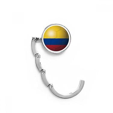 Imagem de Gancho de mesa de futebol americano com bandeira nacional da Colômbia com fecho decorativo dobrável