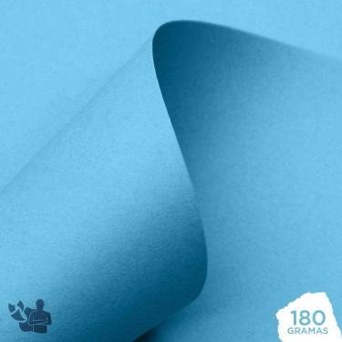 Imagem de Papel Offset Colorido 180G A4  Azul  100 Folhas