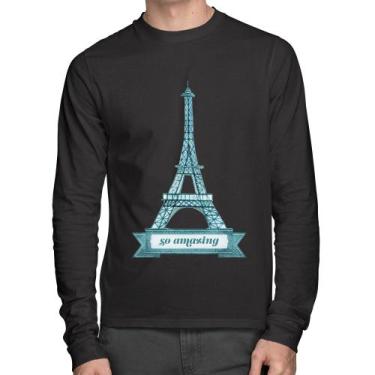 Imagem de Camiseta Algodão Torre Eiffel Amazing Manga Longa - Foca Na Moda