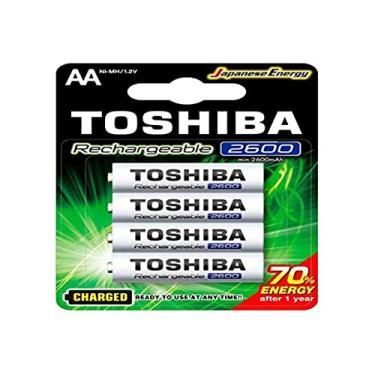Imagem de Pilha Recarregável AA 1,2V 2600mAh TNH6GAE TOSHIBA (Cartela com 4 unid.)