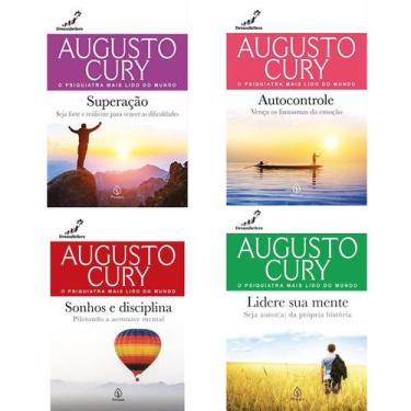 Imagem de Livros Augusto Cury Superação + Sonhos E Disciplina + Autocontrole + L