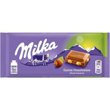 Imagem de Chocolate Milka Whole Hazelnuts Avelãs Inteiras 100G