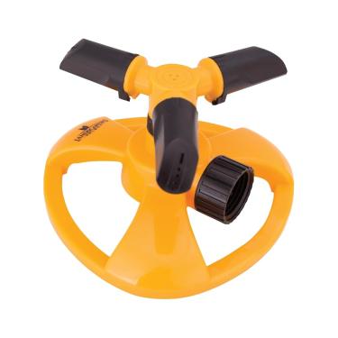 Imagem de Rocky Mountain Goods Aspersor de grama AquaSpin 360 para crianças – Aspersor rotativo cobre até 3.000 metros quadrados – Ângulos de braço ajustáveis – Aspersor para cães, gramado, quintal, jardim, crianças – Design de alto impacto