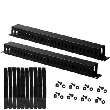Imagem de Lancher — Pacote com 2 parafusos de montagem para gerenciamento de cabos horizontais de 19 polegadas 1U (19 polegadas) — Cabine de serviço com 24 compartimentos para dutos de dedo., 2-Pack cable management 24 slot(1.75" Deep)